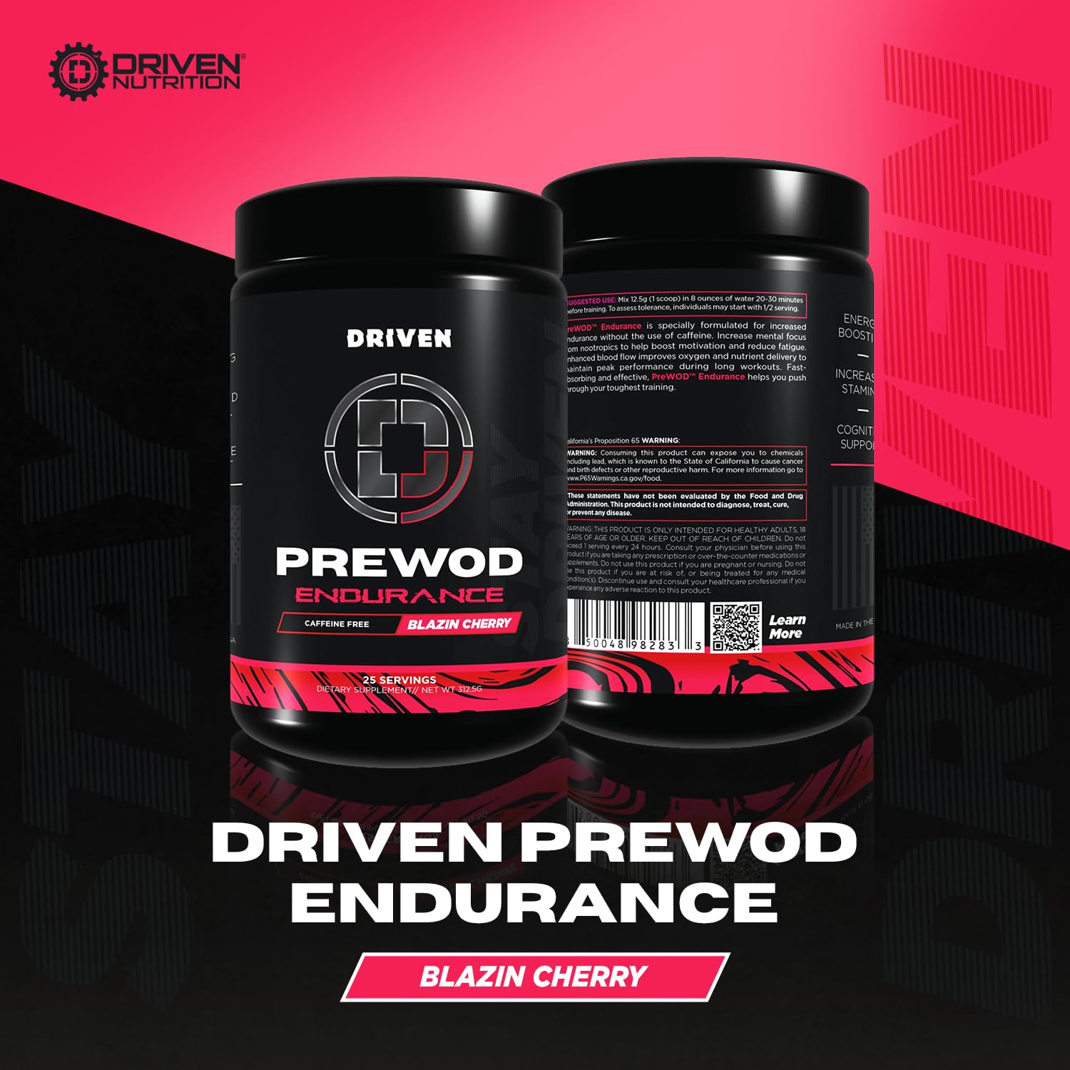 Driven PREWOD mental drive complex AlphGPC enhances focus during workouts.