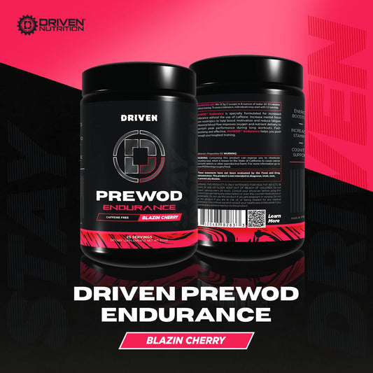 Driven PREWOD mental drive complex AlphGPC enhances focus during workouts.