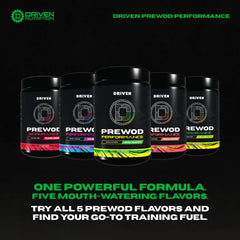 Driven PREWOD Peach Paradise powder ready to refresh training