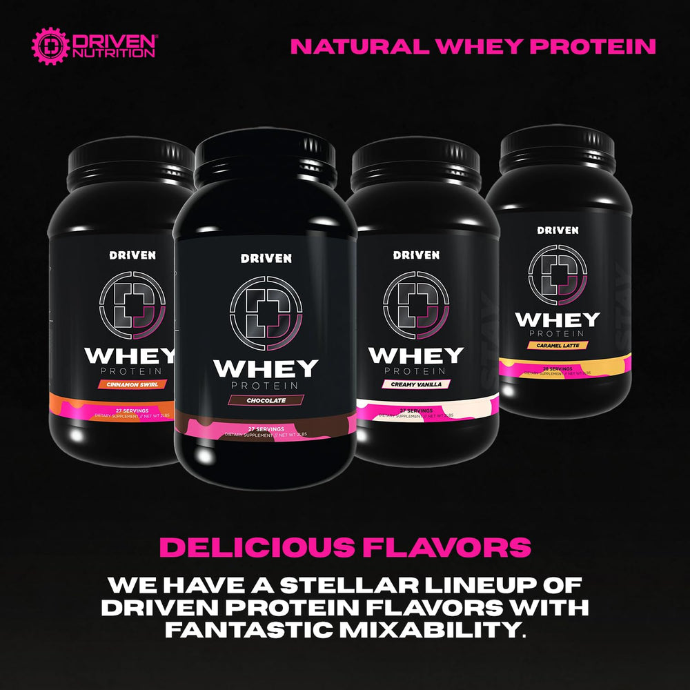 Driven WHEY BCAAs-rich amino profile supports protein synthesis.