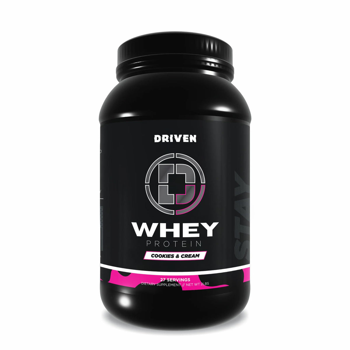 Driven WHEY Cookies & Cream scoop ready for post-workout protein delivery