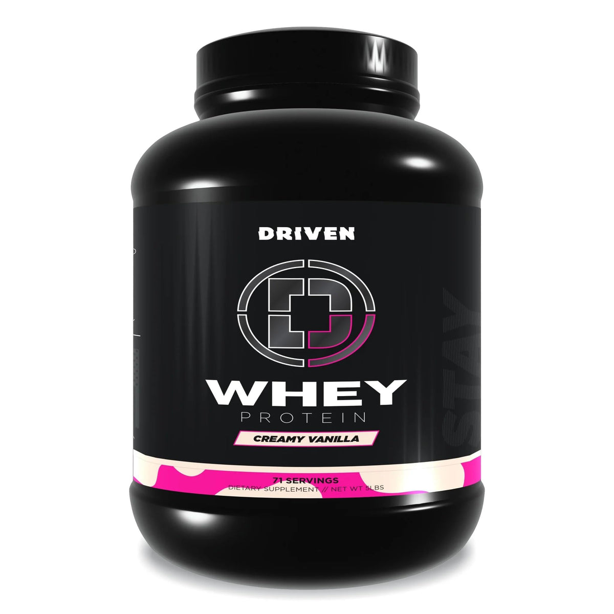 Driven Whey grass-fed tub front view for premium recovery support