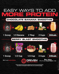 Driven WHEY Cinnamon Roll as a meal replacement option in a shaker for busy days