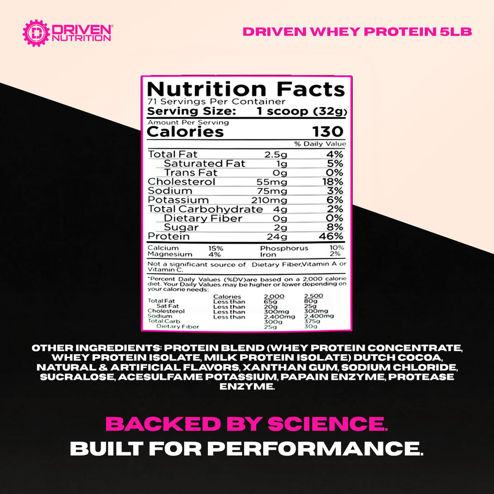 Driven Whey in gym bag ready for post-workout recovery