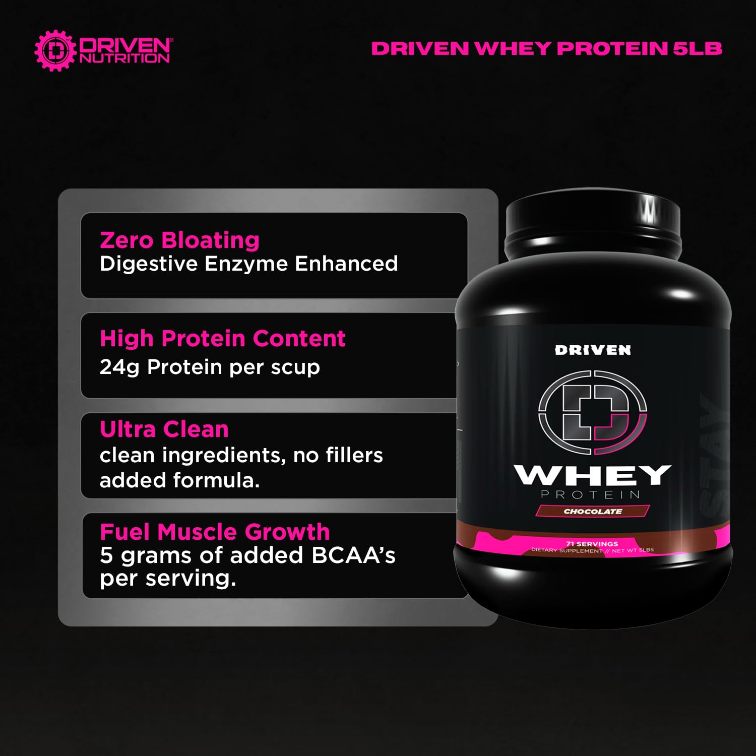 Pouring Driven WHEY into a shaker for smooth blending