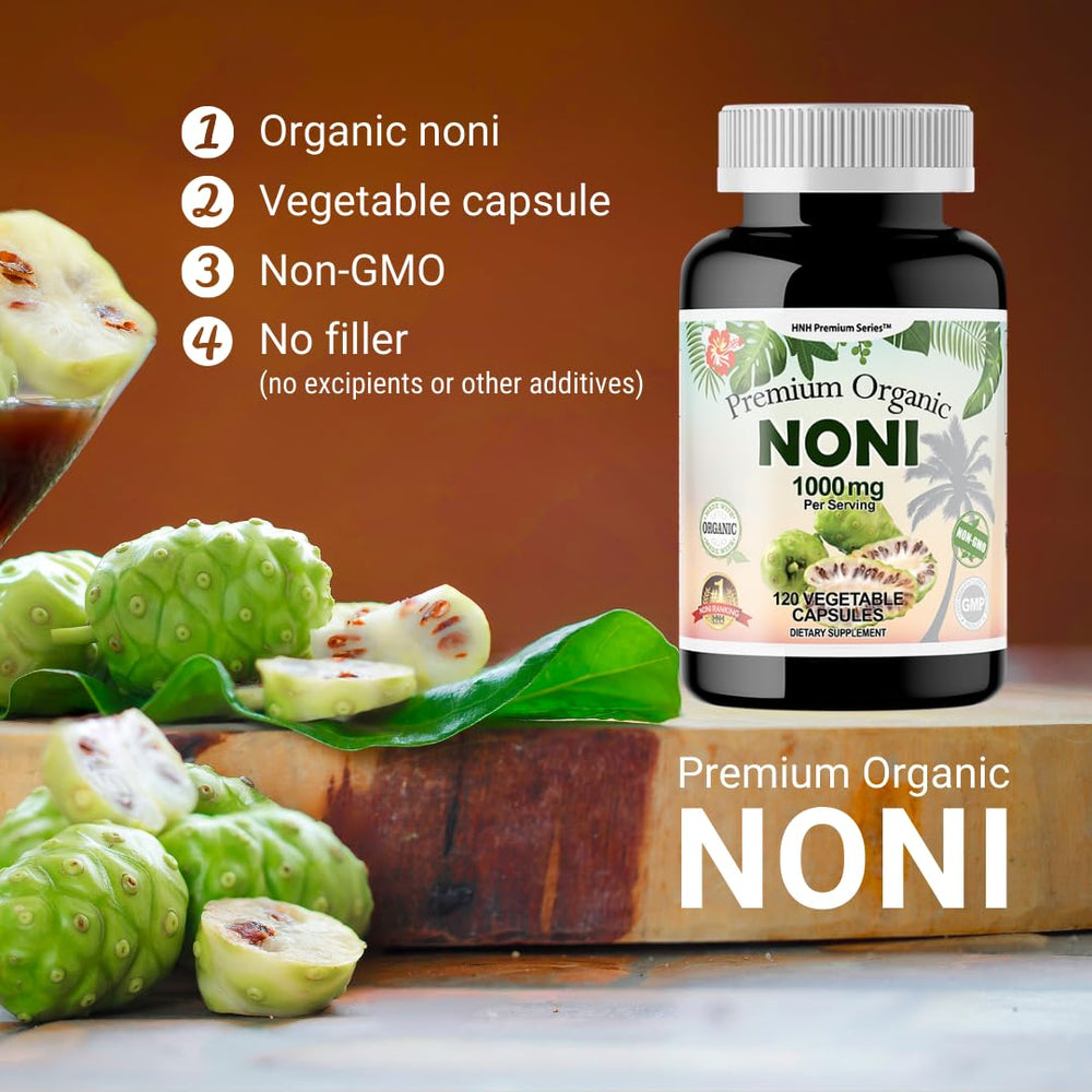 Dr.K&C HNHusa Noni capsules with glass of water, easy to swallow.