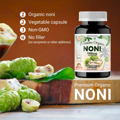 Dr.K&C HNHusa Noni capsules with glass of water, easy to swallow.