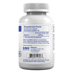 Dr.K&C Premium Albumin tablets close-up highlighting compact easy-to-swallow design.