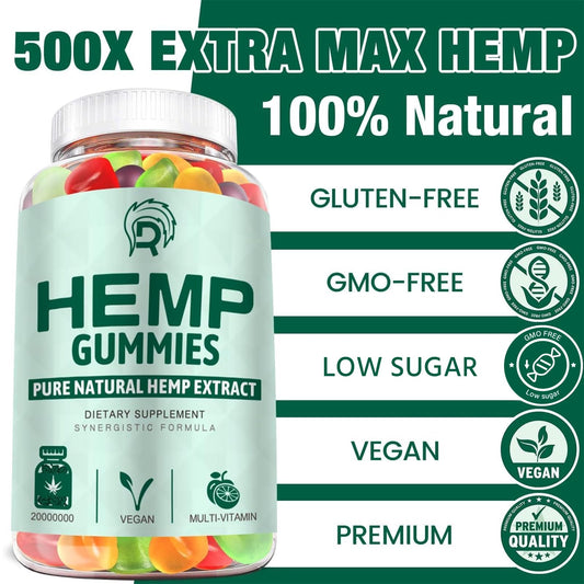 Drloton hemp gummies bottle-label closeup shows CO2 extraction and purity