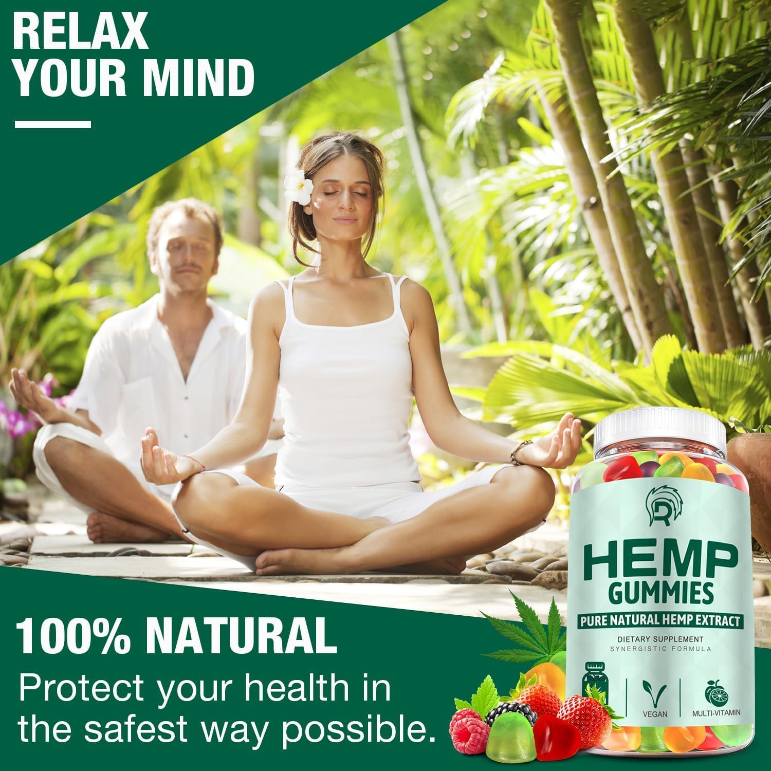 Drloton hemp gummies ingredients-icons highlight natural ingredients