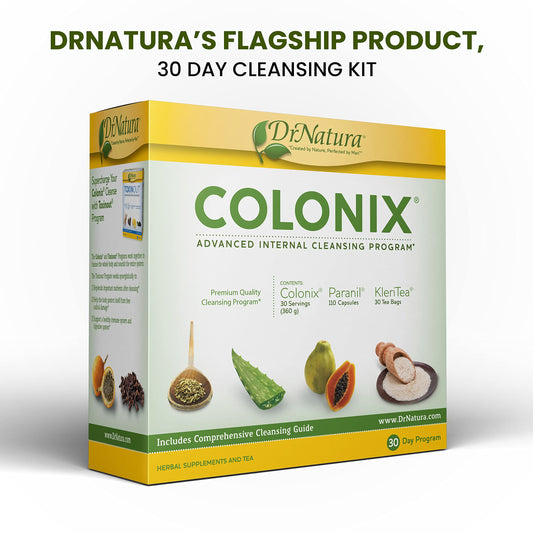 DrNatura Colonix herbal capsules pack shown for daily wellness support