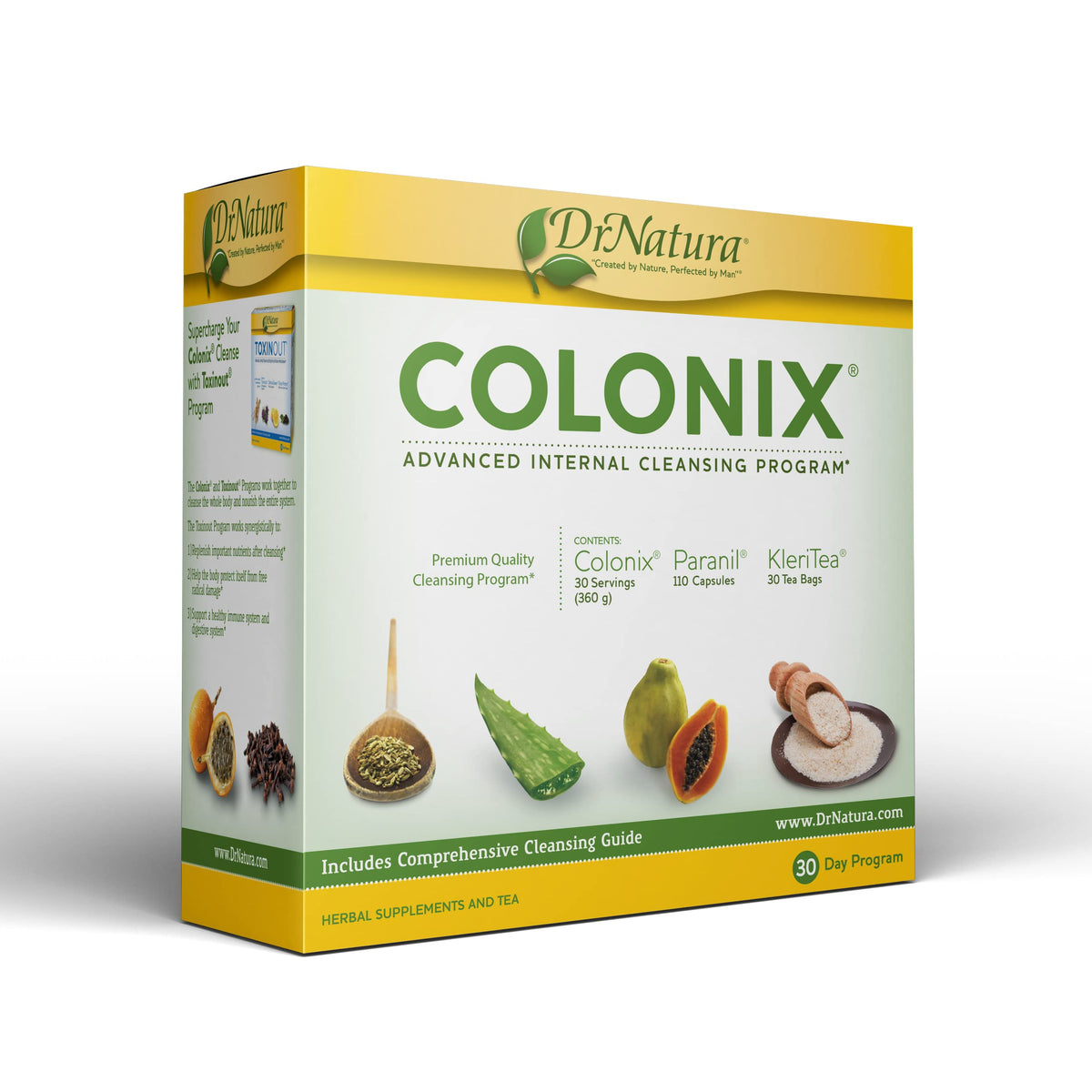 DrNatura Colonix psyllium husk powder bottle for daily fiber intake