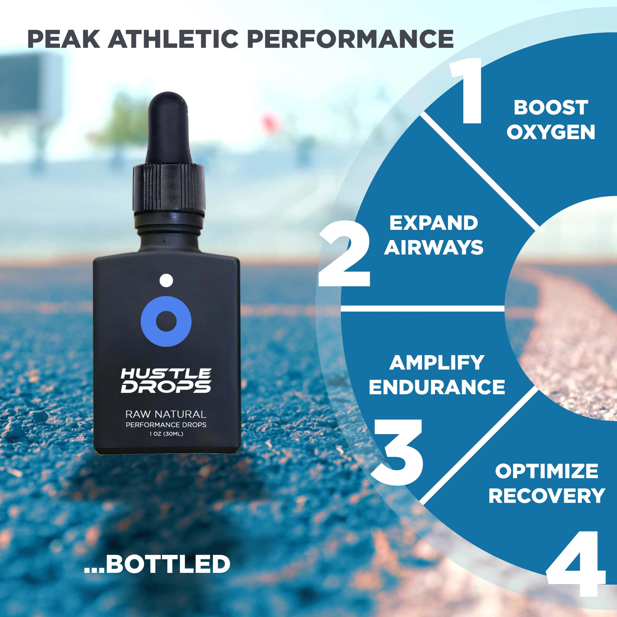 DROP FX Hustle Drops packaging highlights natural ingredients and convenient use.