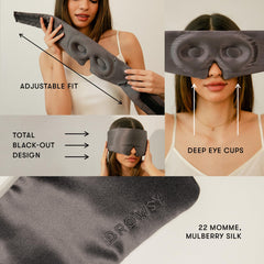Drowsy adjustable head strap for a secure, personalized fit.