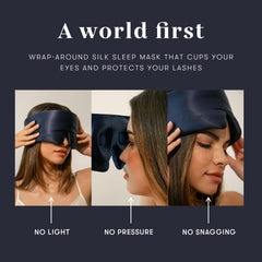 Drowsy celebrity-favorite silk sleep mask highlights luxury and award-winning design.
