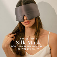 Drowsy deep-contoured eye cups guard lashes for peaceful sleep.
