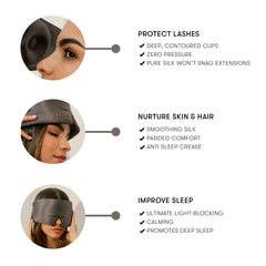 Drowsy total blackout with wide cushioned liner for uninterrupted darkness.