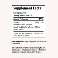 DRP elderberry drops dropper under tongue for quick intake