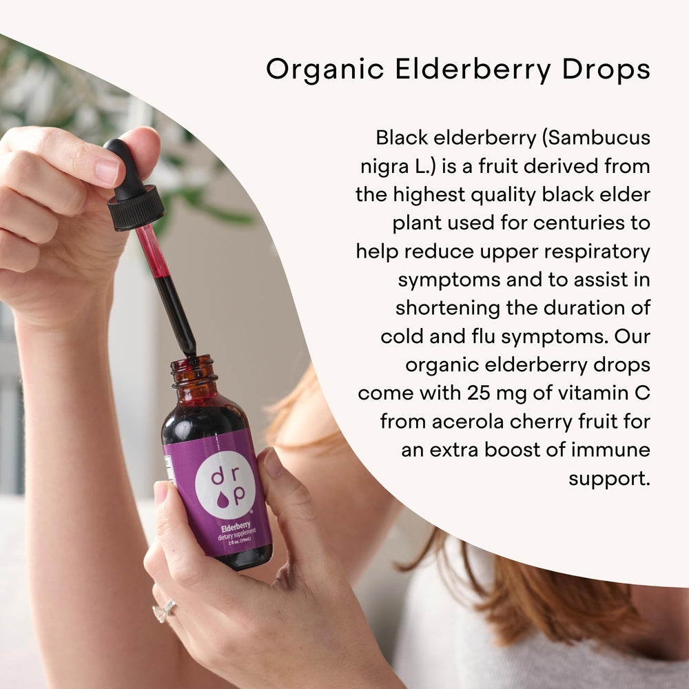 DRP elderberry drops with grape flavor for kid-friendly use