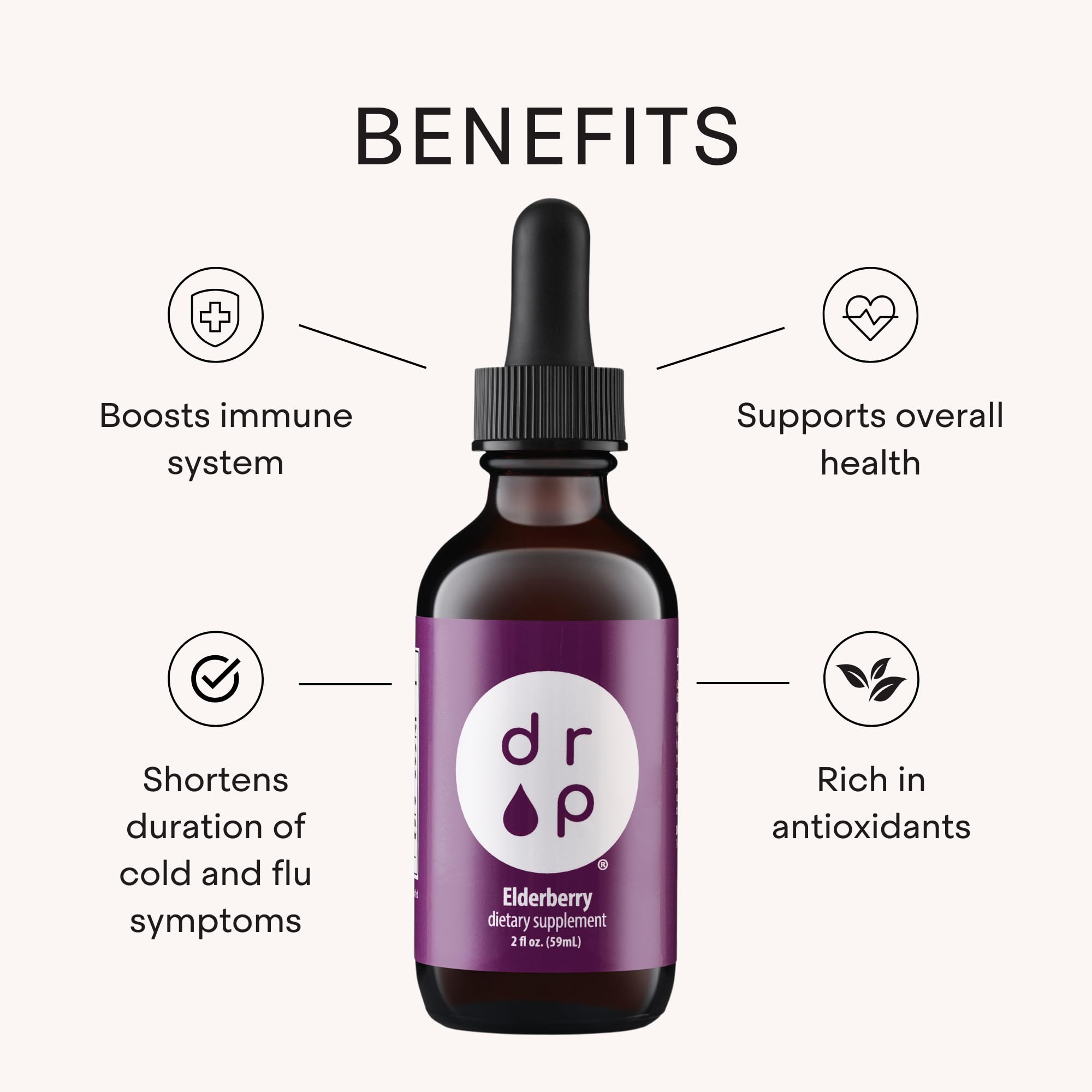 Close-up of DRP label highlighting vegan and non-GMO formula