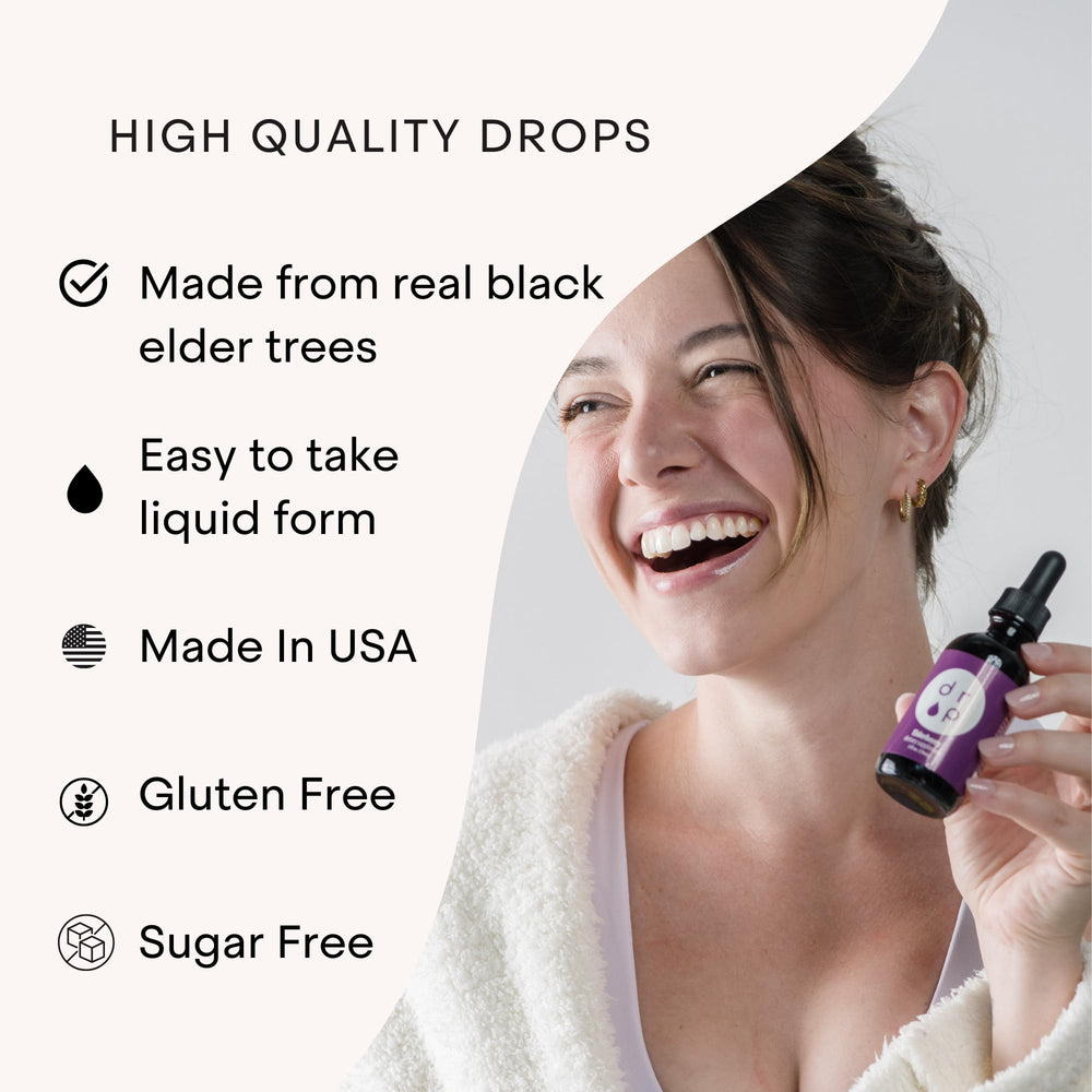 DRP elderberry drops manufactured in the USA in a cGMP facility