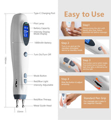 Dr.Rehabi packaging includes USB cable, conductive gel, and gua sha tools.