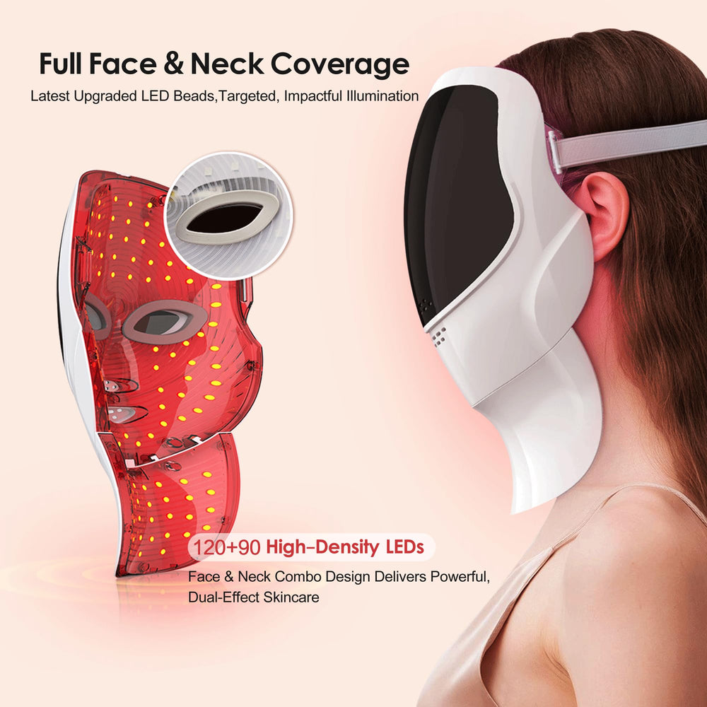 Dr.Rehabi LED mask showing seven modes for versatile color therapy