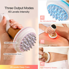 Full-body use on arms and legs with Dr.Rehabi lymphatic massager.