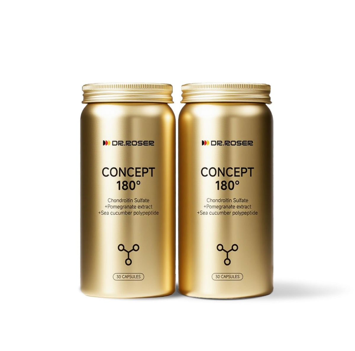 DR.ROSER 180° anti gravity capsules bottle image suggests joint comfort and daily vitality.