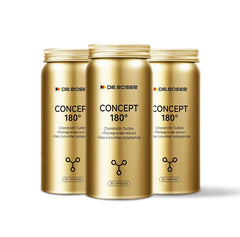 DR.ROSER 180° capsules close-up showing high-potency formula for daily vitality.