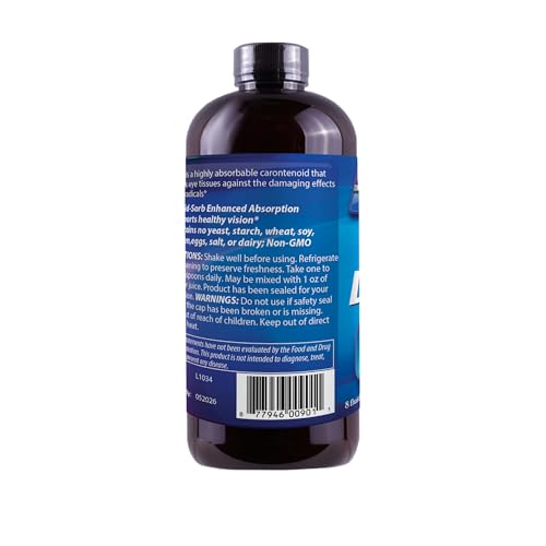Dr's Advantage Liquid Lutein pour demonstrates convenient administration.