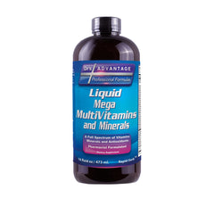 Drs Advantage Liquid Mega Multivitamins 32oz bottle closeup for daily nutrition support.