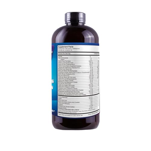 Drs Advantage Liquid Mega Multivitamins label detail highlights essential nutrients.