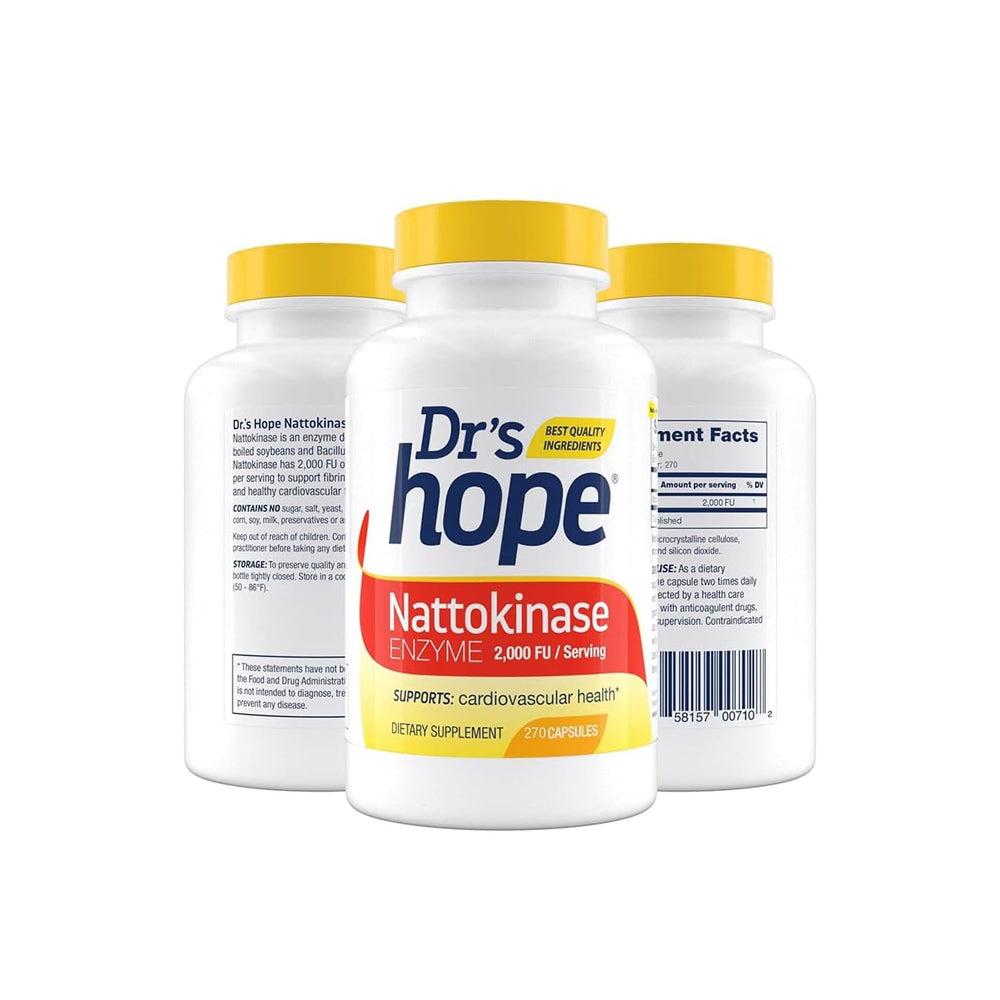 Dr’s Hope nattokinase 9-month supply box ready for shelf.