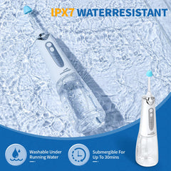 DR.SHARK 300ml water tank enabling longer rinsing sessions without refills.