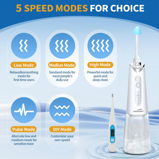 DR.SHARK packaging showing the full kit for family use and versatile nasal care.