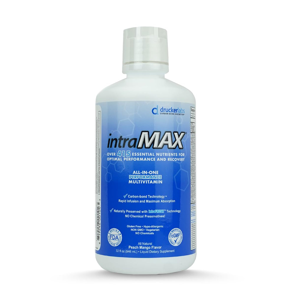 Drucker Labs intraMAX liquid multivitamin bottle for daily nutrition