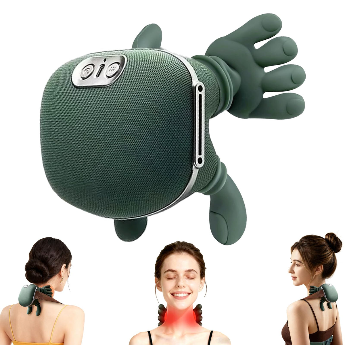 DrVibro neck massager with heat calms tense neck muscles.
