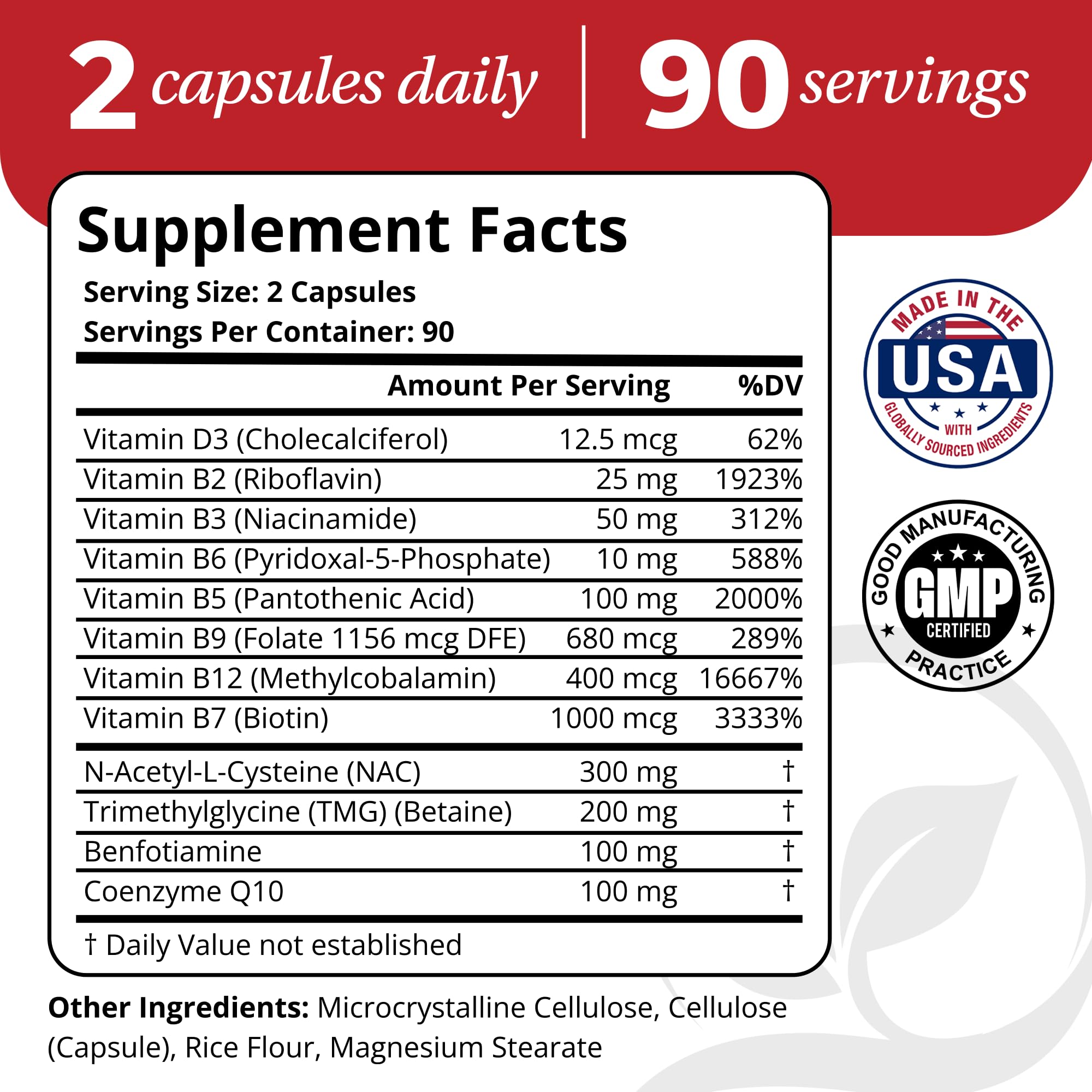 DrVmd Vascular Control bottle label highlighting key ingredients for vascular health