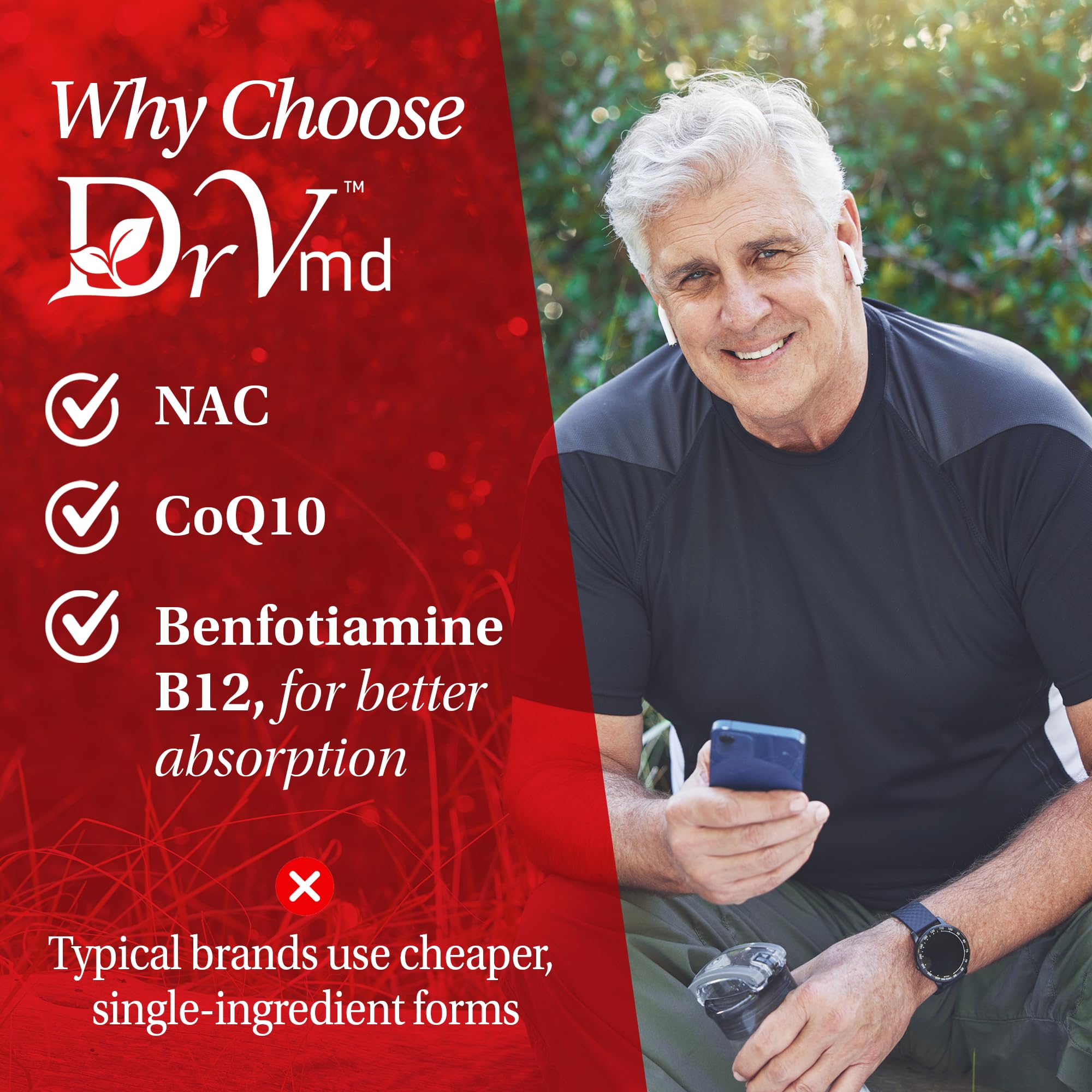 DrVmd Vascular Control pill in hand demonstrates easy daily intake
