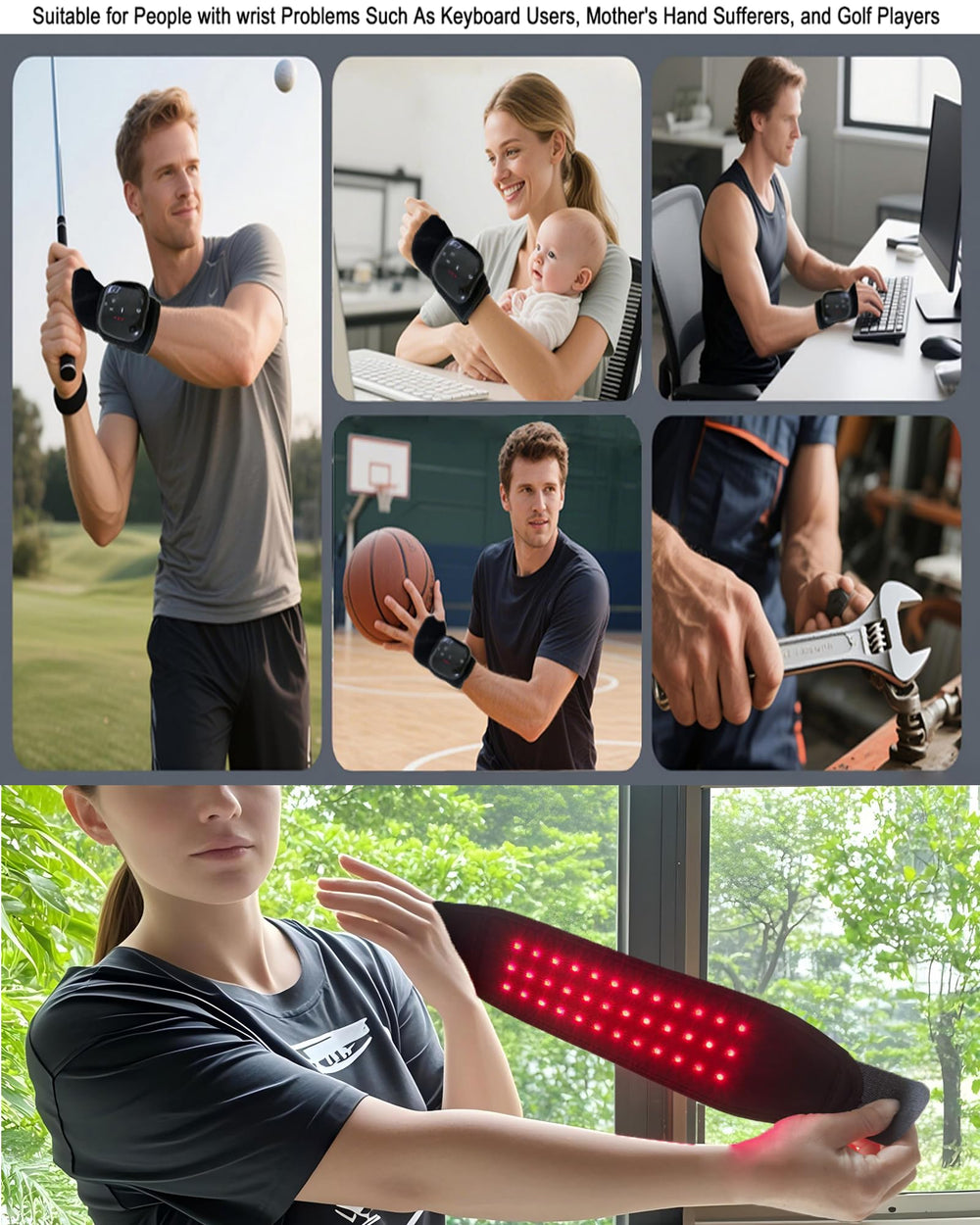 Dr.WYFOOT wristband detachable battery for easy on-the-go charging.