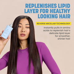 Drybar Liquid Glass Noir scent with notes of ginger, mint, sandalwood for a refined scent