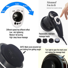 DS SAVORING compact massager for travel and office use, enabling on-the-go body sculpting.