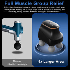 DS SAVORING massage gun in use on back and shoulders