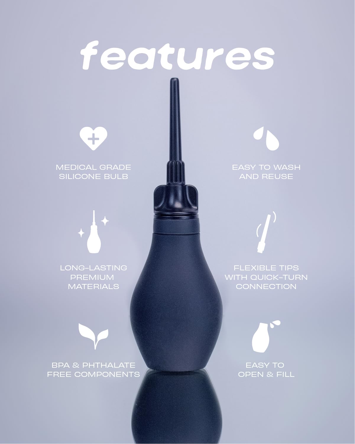 Du silicone enema bulb is soft, body-safe, and comfortable to hold