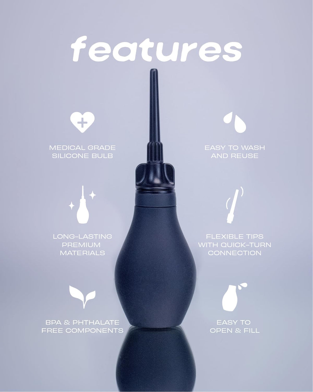 Du silicone enema bulb is soft, body-safe, and comfortable to hold