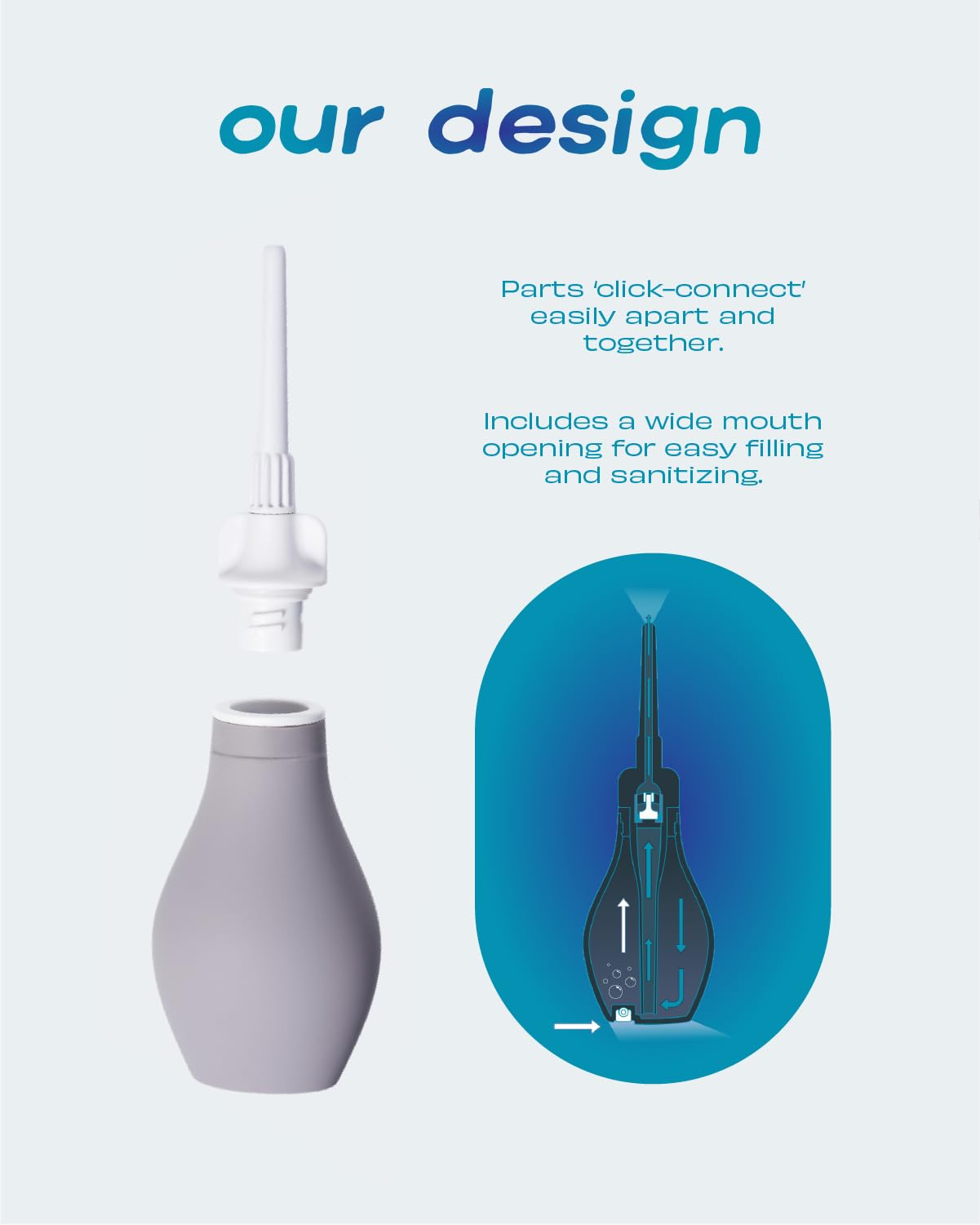 Du kit enables standing use with a removable dip straw for flexible positioning
