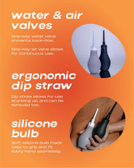 Du silicone anal enema kit tip features soft flexible rubber for comfortable insertion.