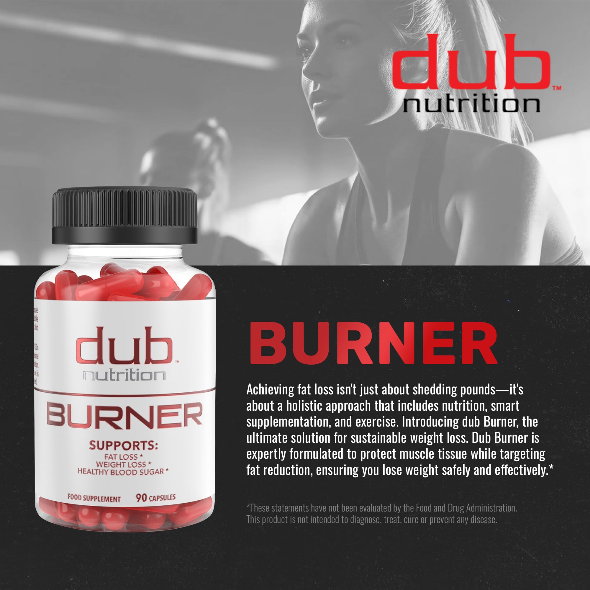 Dub Nutrition Burner bottle in use conveys practical hydration and routine.