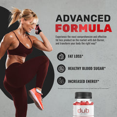 Dub Nutrition Burner workout scene suggests support during training sessions.